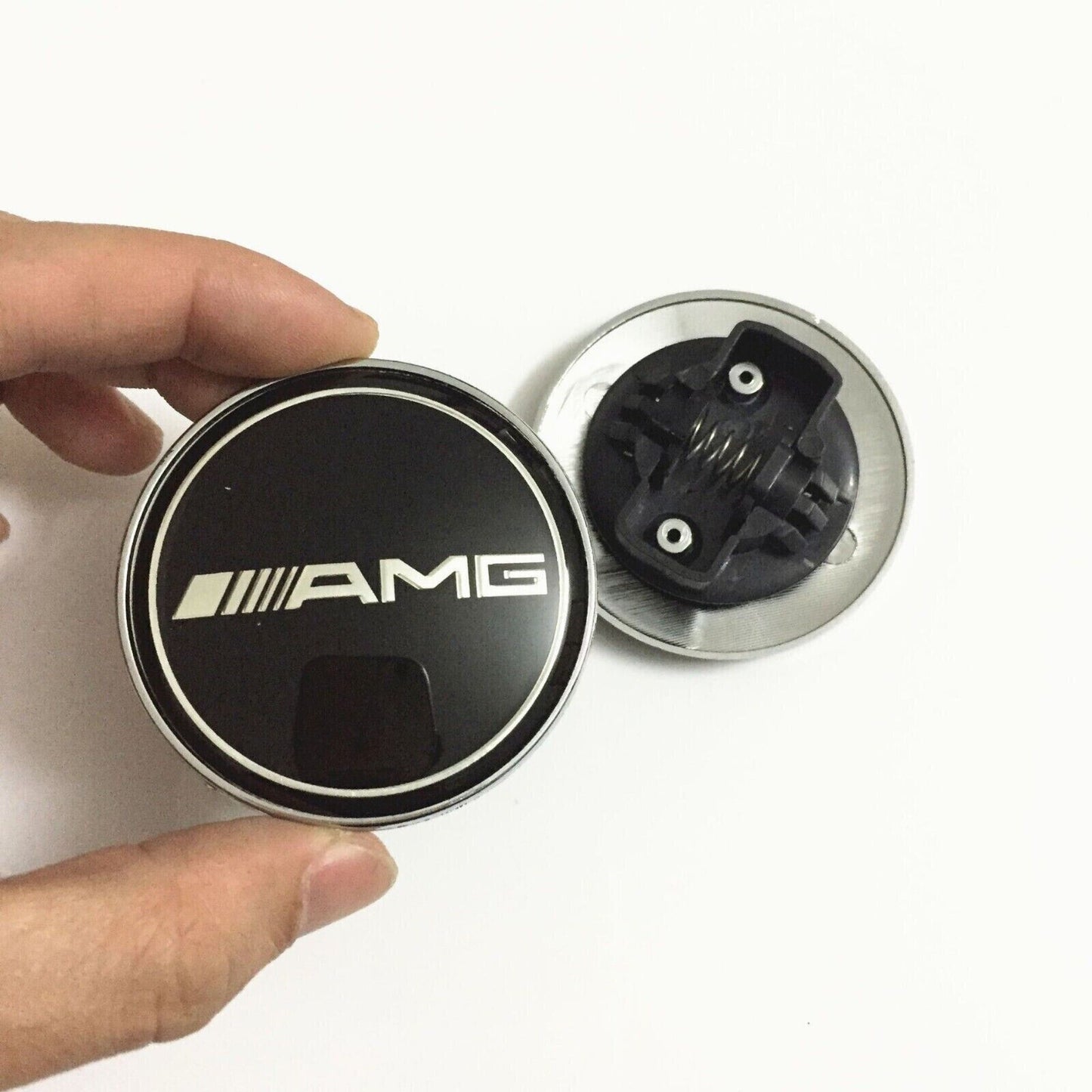 57mm AMG Classic Front Cover Black Badge Flat Laurel Wreath Badge for MB C43 C63