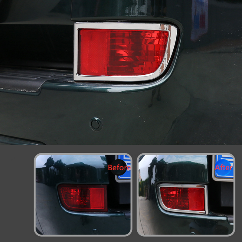 Front + Rear Fog Light Lamp Cover Trim 4X for Land Cruiser Prado FJ120 2003-2009