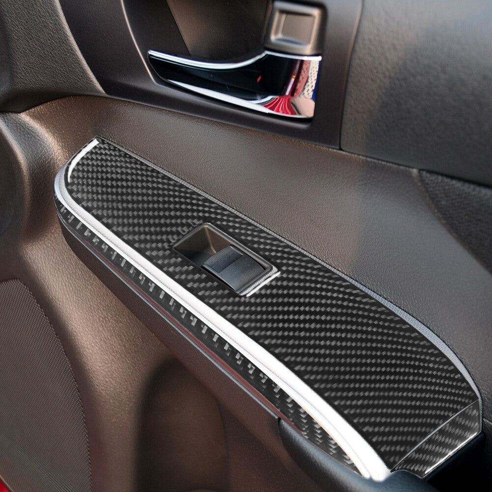 Carbon Fiber Window Lift Panel Cover Trim For M-class W164 2006-11 v