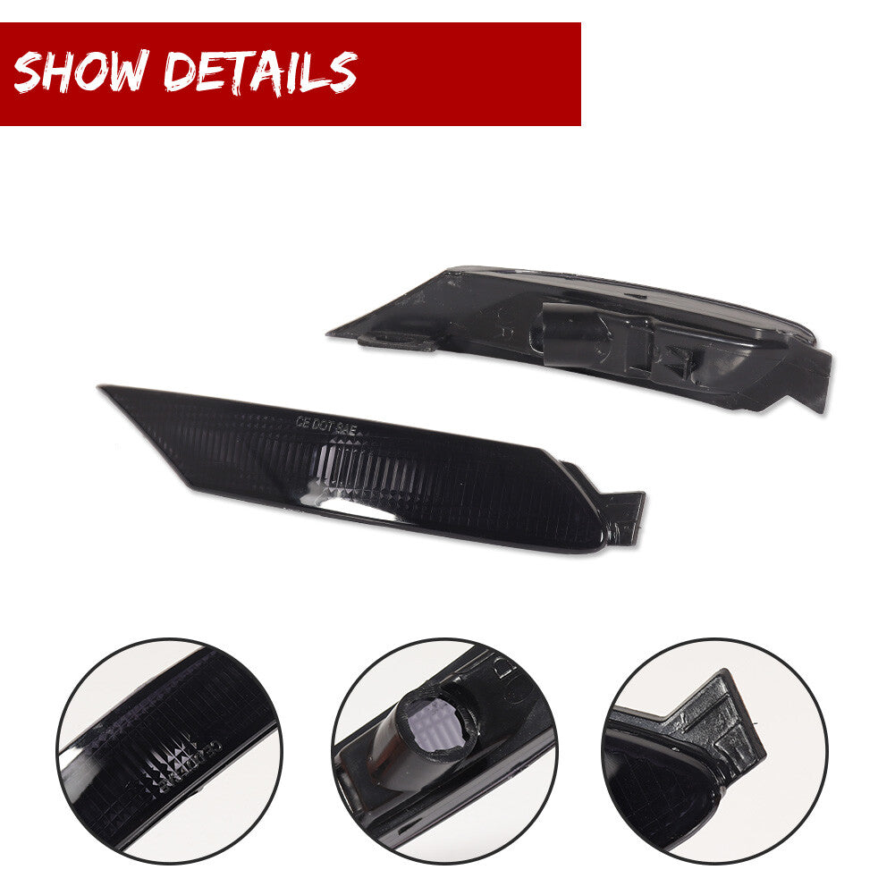 For 04-08 for Mazda RX-8 RX8 OE style smoked black front side marker light housing - v