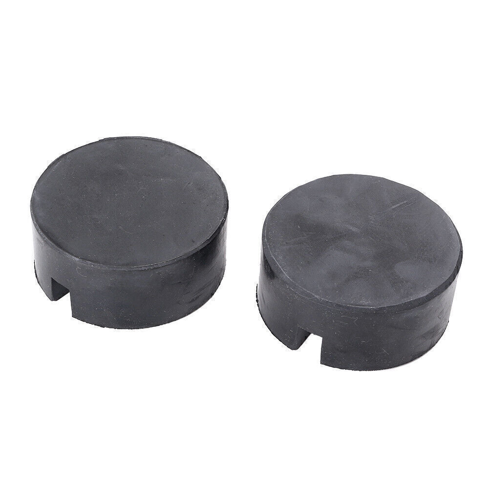 2x Car Truck SUV Lifting Jack Rubber Pad Slotted Hydraulic Pad Black