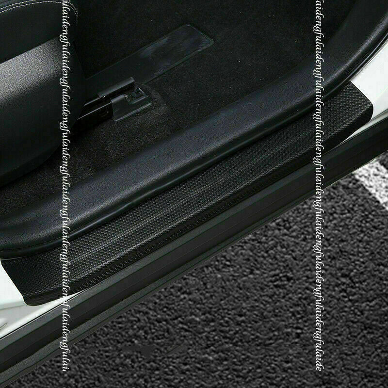 8X for Toyota RAV4 2019-2022 Leather Door Sill Scuff Plate Guard Protector Trim