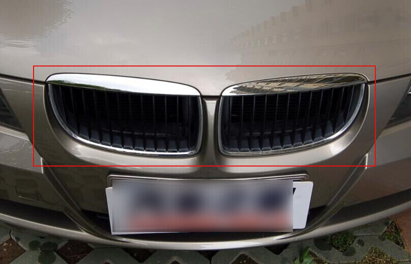 for BMW 3 Series 2004-2008 3-Color Car Front Center Mesh Grille Grill Strip Trim