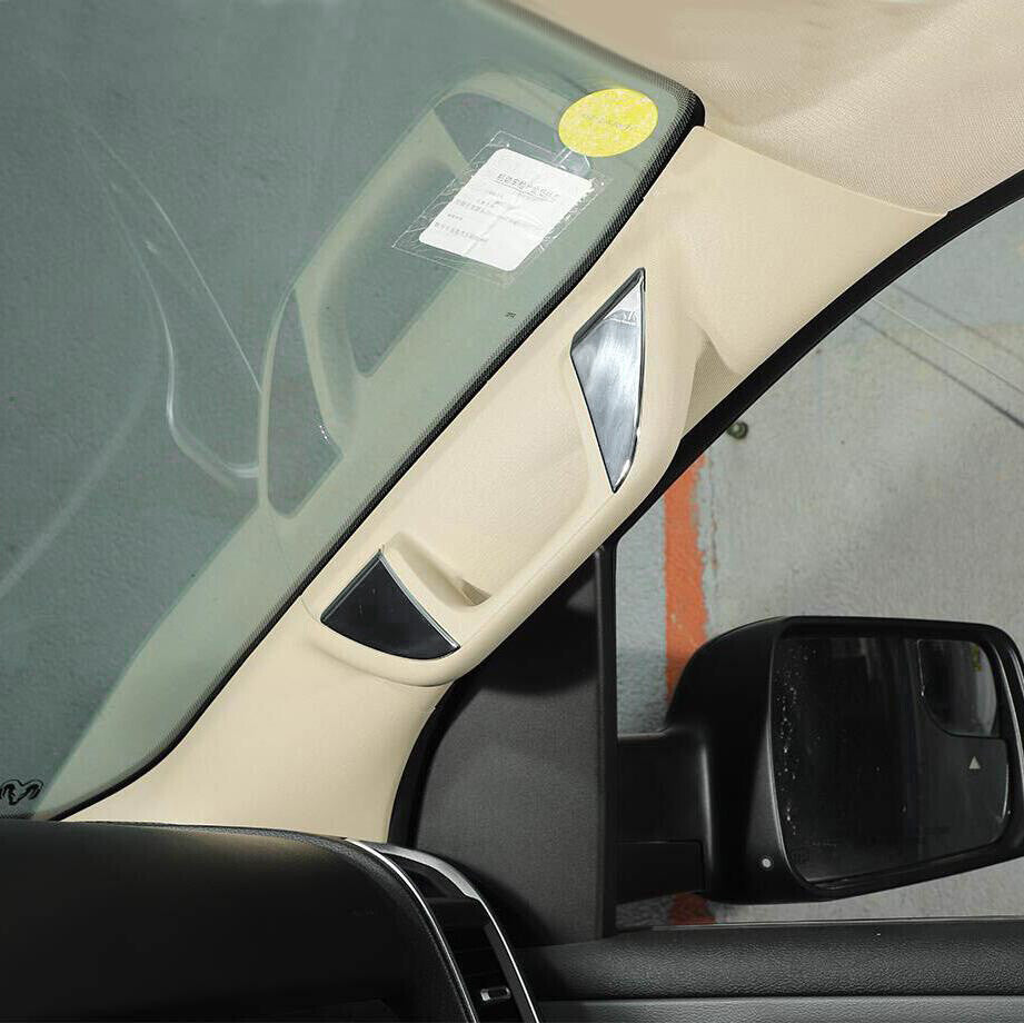 For 2019-2024 for Dodge for RAM 1500 ABS Chrome Interior A-pillar Handle Cover Trim 4PCS v