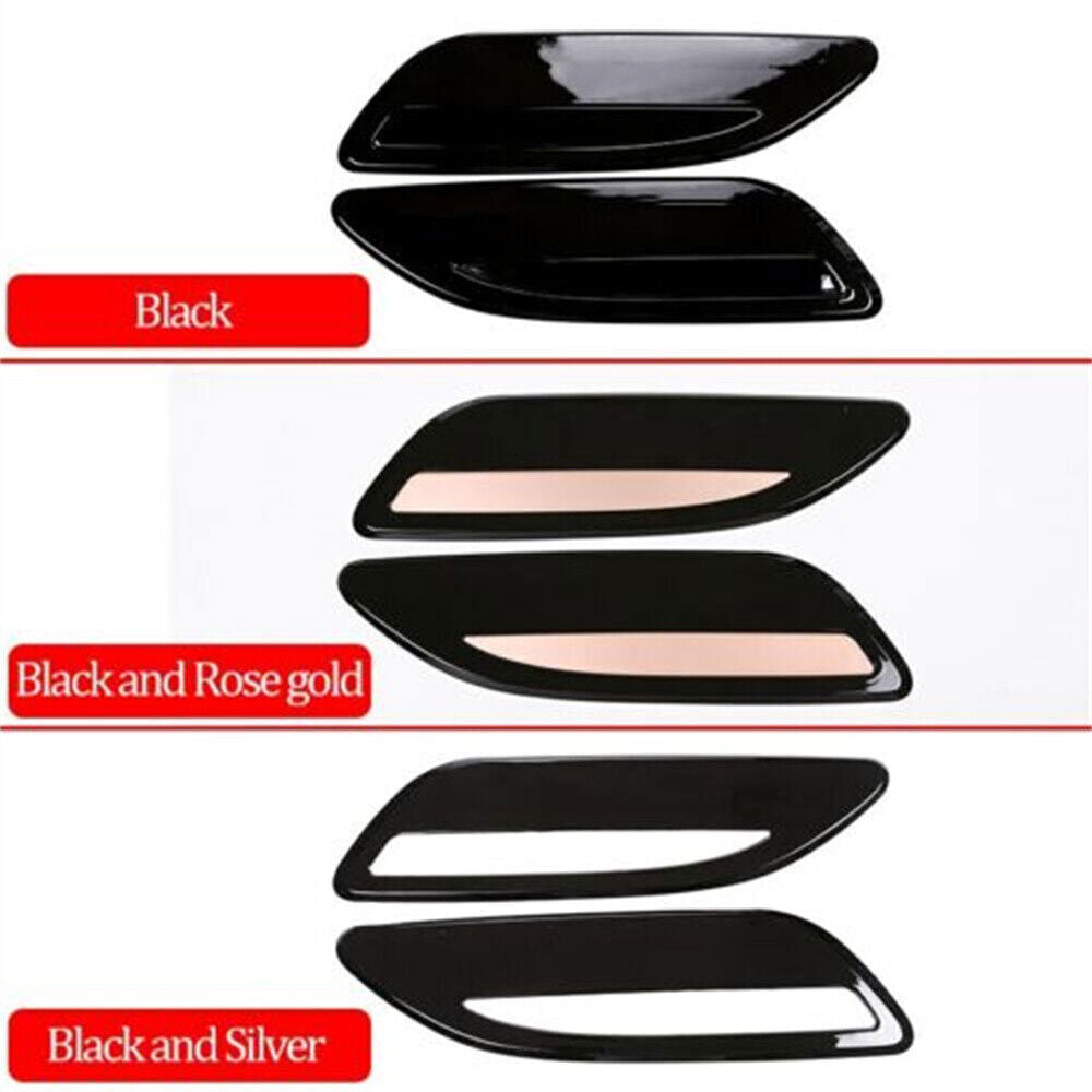 2x for Land Rover for Range Rover Velar 2017+ Black Hood Air Outlet Vent Cover Trim