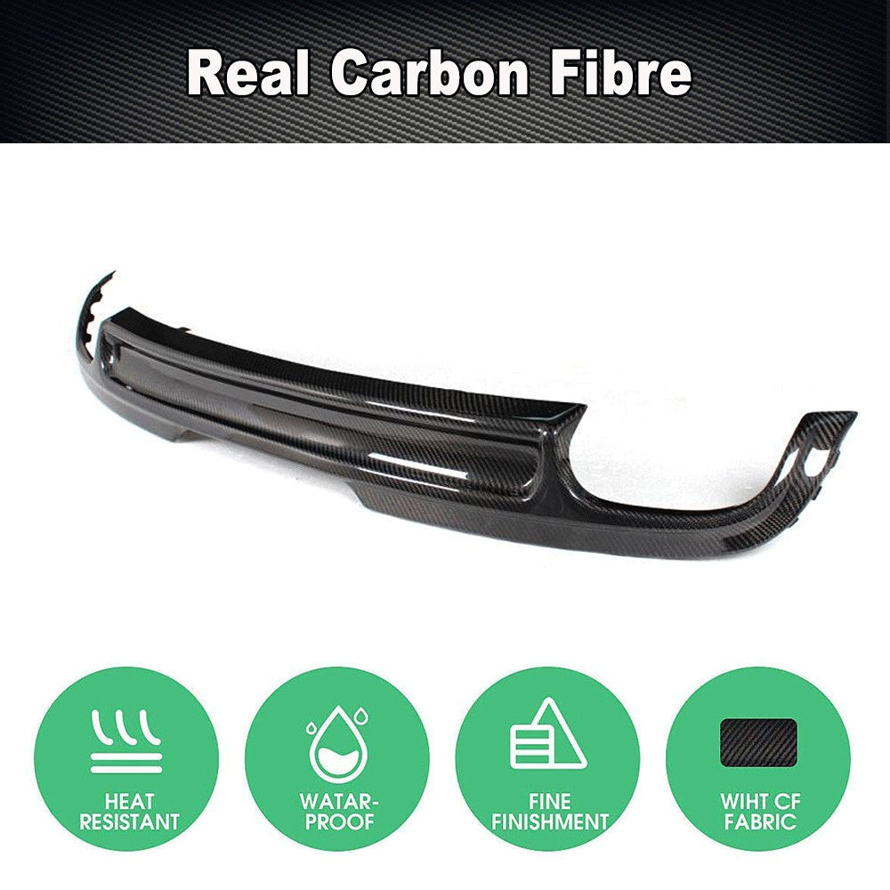 REAL Carbon Rear Diffuser Lip Quad Tips for Audi TT 8J MK2 Bumper Non-TTS Sline