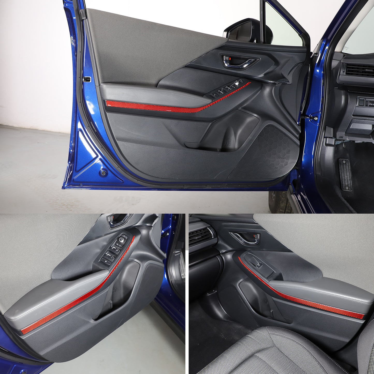 Front door storage slot side strip TrimSticker for Subaru Crosstrek 2023-2024 n