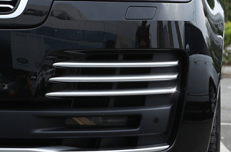 for Range Rover L405 2018-22 Matte Silver Exterior Front Fog Light Strip Trim 4X