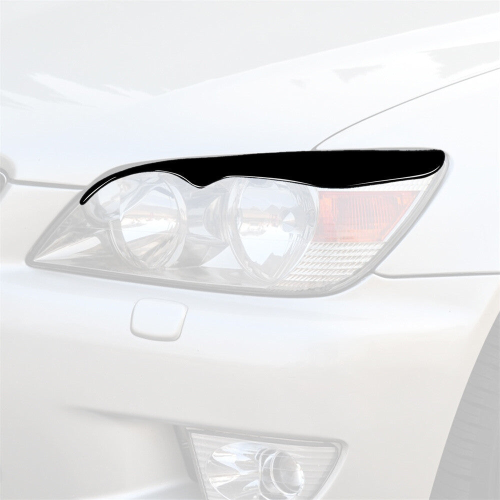 Piano Black Headlight Eyebrow Trim for Lexus IS300 IS200 RS200 ALTezza 1998-2005