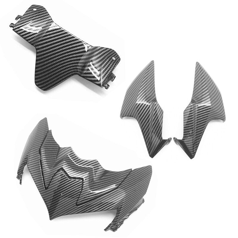 Carbon Fiber Front Nose Headlight Fairing Cowls Set for KAWASAKI Z 900 2020-2023