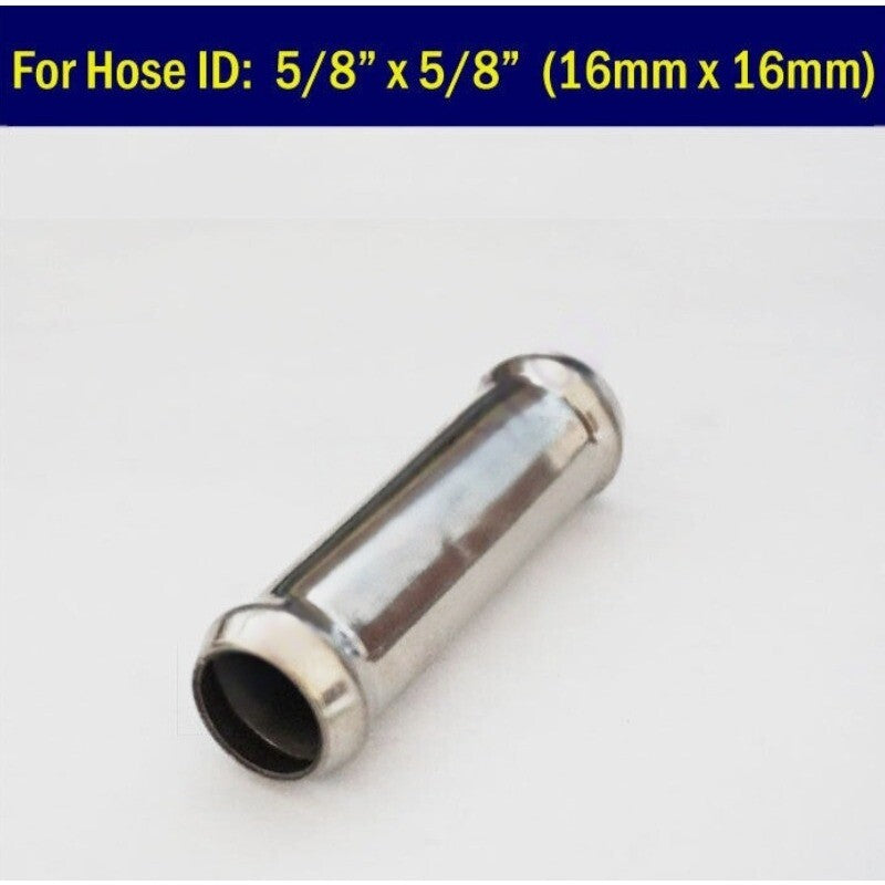 Stainless 5/8 x 5/8 in 16mm Heater Hose Fitting Connector Coolant Pipe Adapter Q