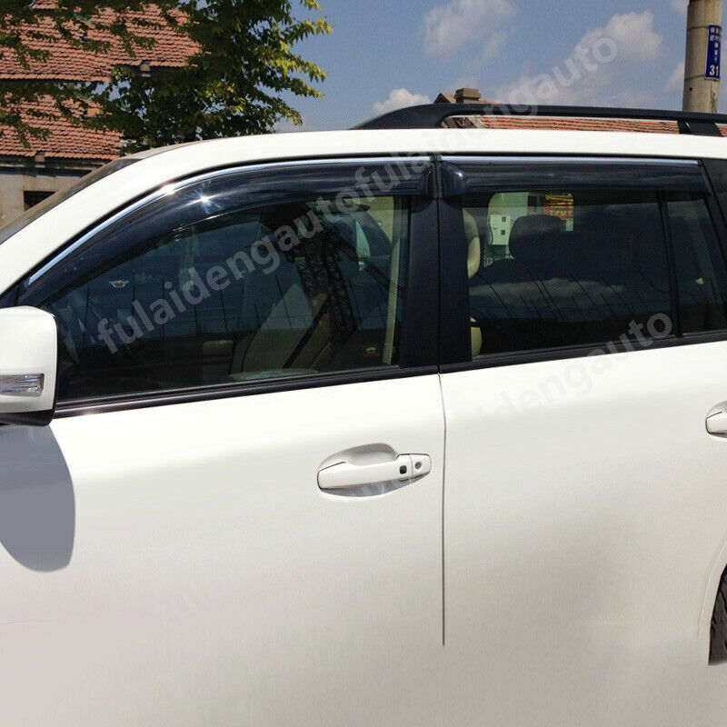 for LEXUS LX570 2016-2021 Window Visors Sun Rain Guard Deflector W/Chrome Trim