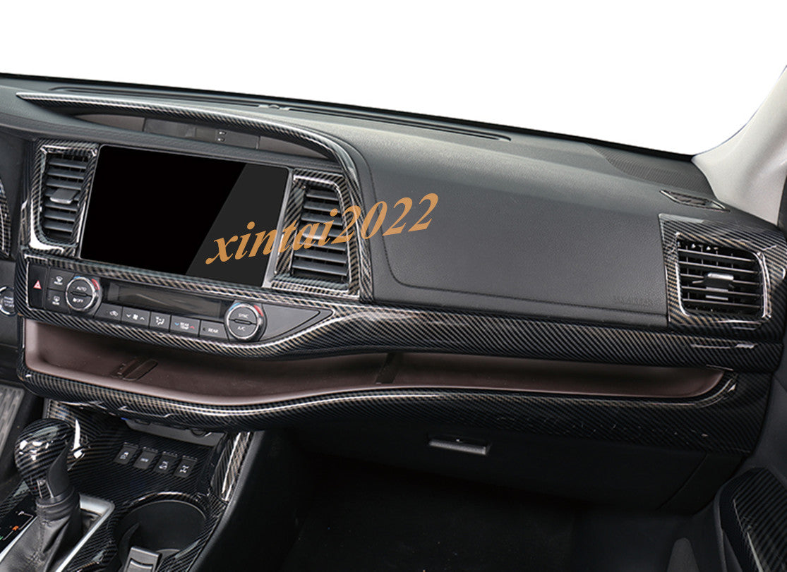 Carbon Fiber Dashboard Stripe Cover Decor Trim for Toyota Highlander 2014-2019