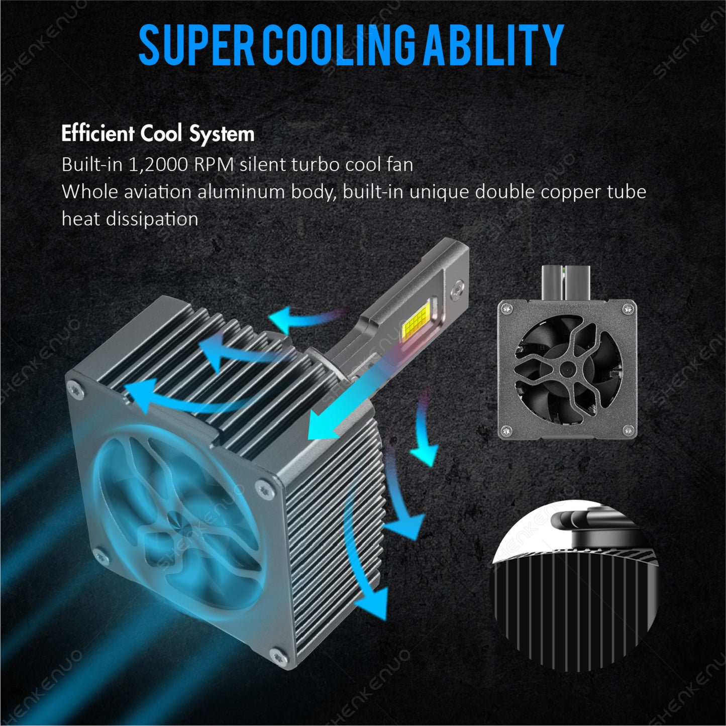 2a 66440 superbright D4S 40W LED lens bulb with decoded integrated headlights