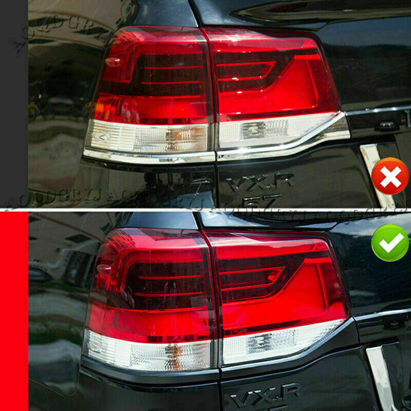 for Land Cruiser LC200 2016-2021 Glossy Black Rear Taillight Moulding Trim Strip