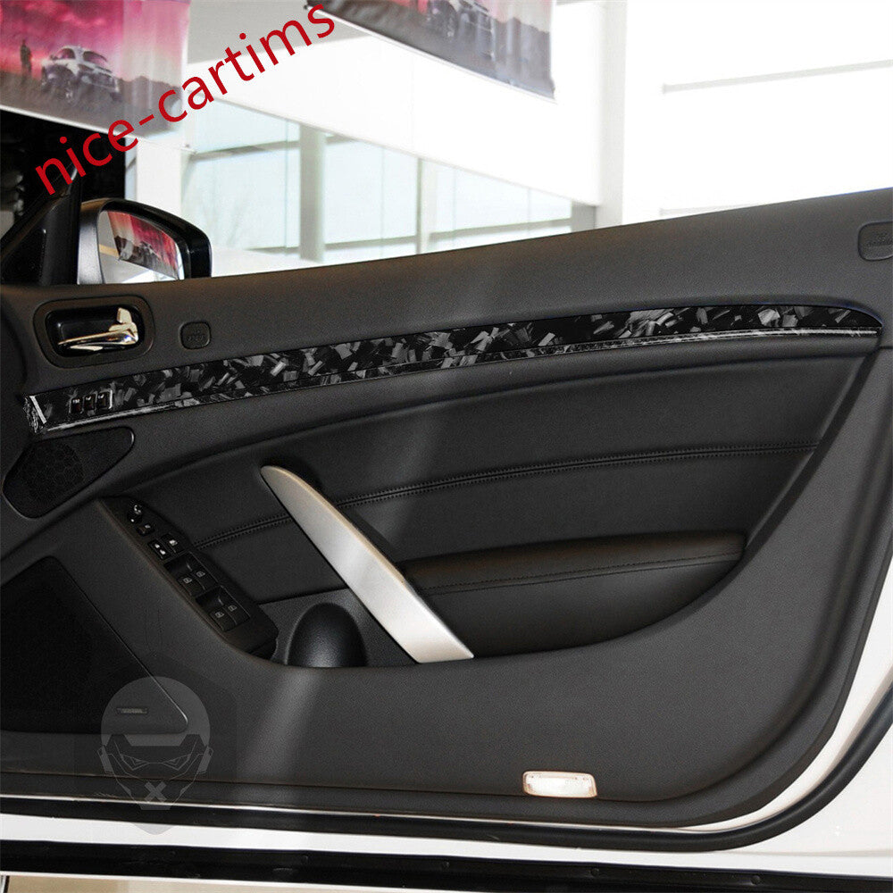 RHD Interior Door Panel Trim for Infiniti G37 2Dr 2010-13 Q60 14-15Forged Carbon
