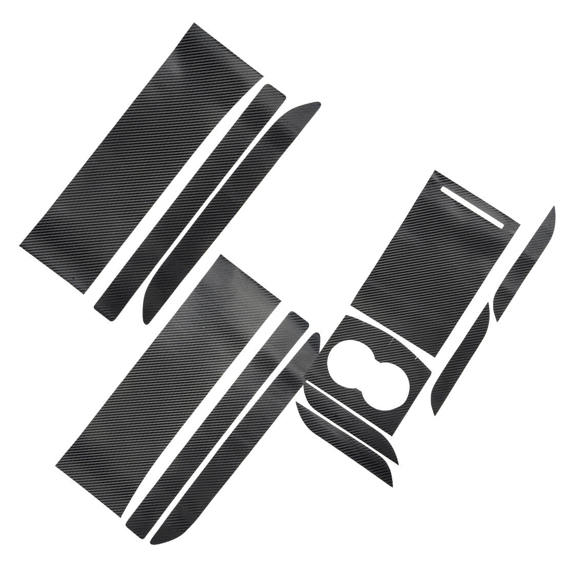 3D Carbon Fiber Style Center Console Sticker Trim Cover Fit for Model X/S v