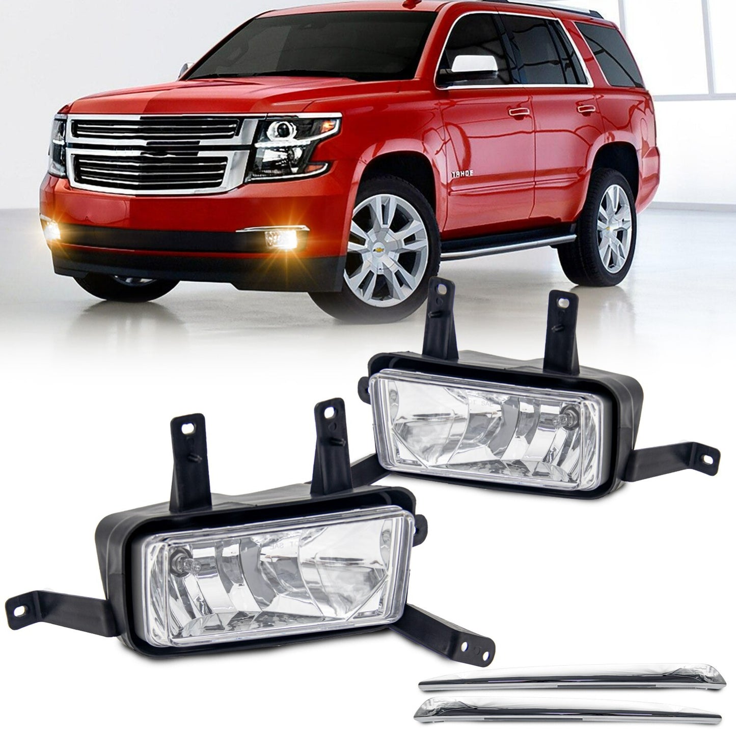 Fog Lights Fits for Tahoe 2015 - 2020 / Suburban 2015 - 2020 Suburban 3500HD 16-19- v