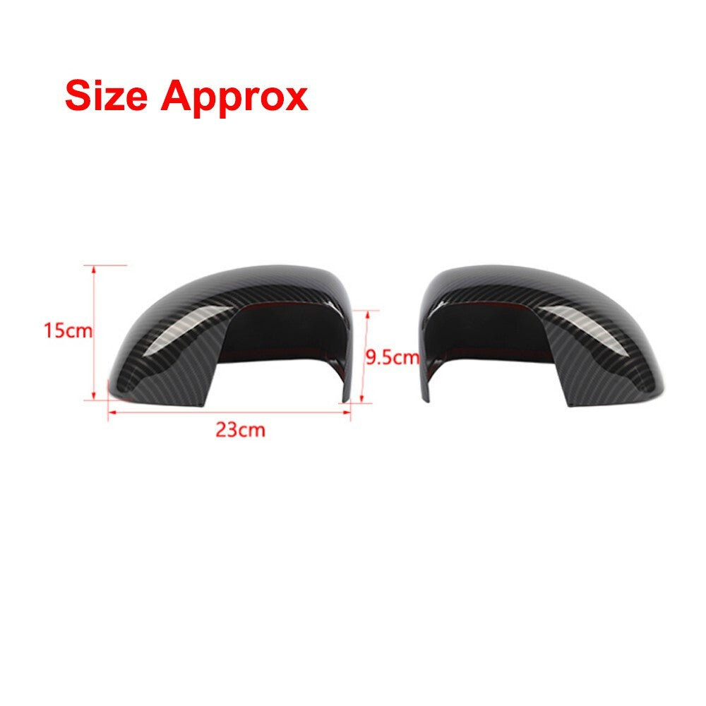 2x Carbon Fiber Side Rearview Mirror Cover Shell Trim for Jeep Compass 2008-2016