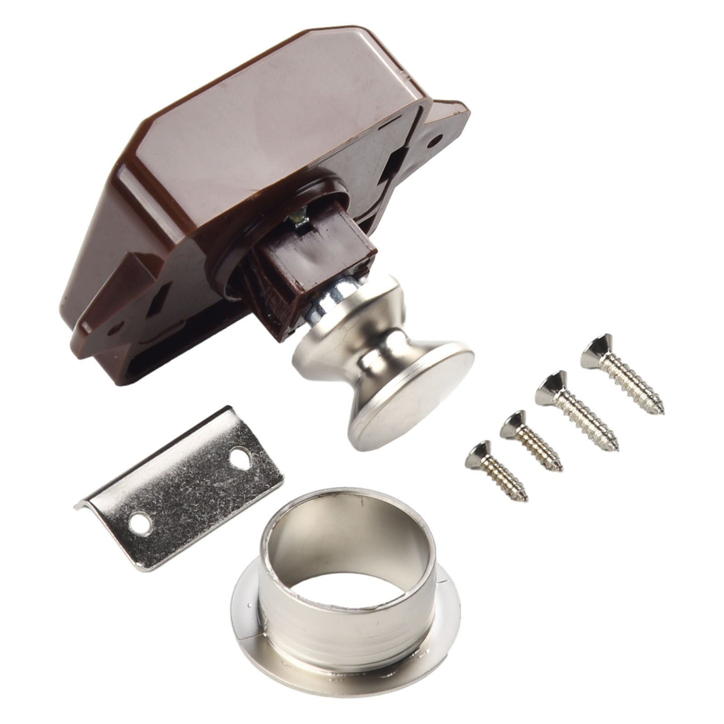 Push Button Latch Knob Catch Lock For RV Drawer Cupboard Door Caravan Cabinet Q