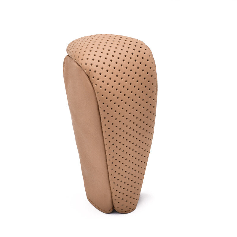 Brown Universal No Slip Car Gear Shift Knob Cover Shifter Lever Boot Protector Q
