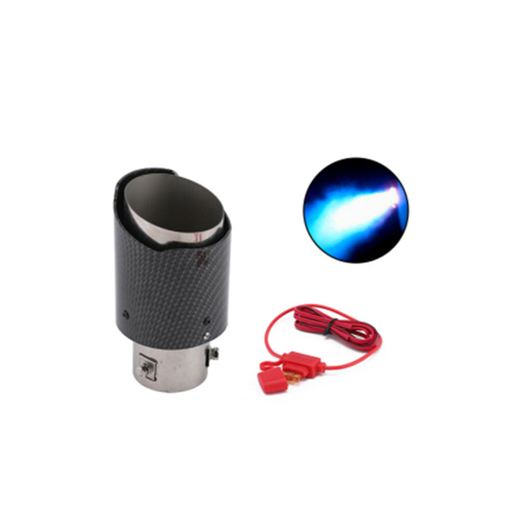 Universal Carbon Fiber Luminous Blue LED Light Q