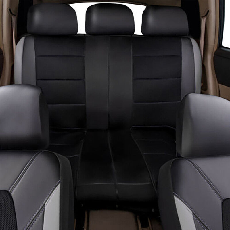 9x Long-lasting Car for Seat Cover Full Set Pu Leather Mesh fabric Cushion Protector v