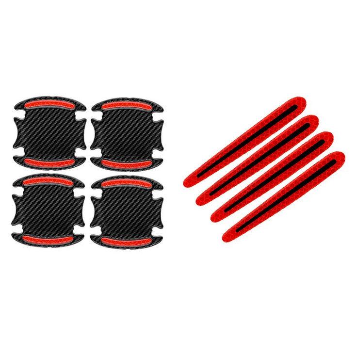8Pcs Reflective Car Door Handle Film Protector Sticker Scratch Resistant Kit