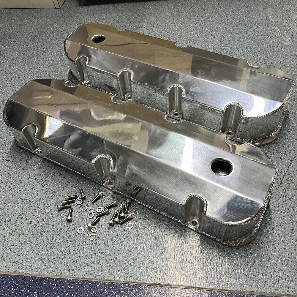 Aluminum Fabricated Valve Cover for Big Block for Chevy BBC 396,454 w/ Breather Hole