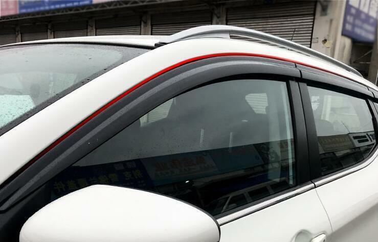 6p for Nissan Rogue Sport 2017-2022 Black Window Visor Vent Sun Shade Rain Guard