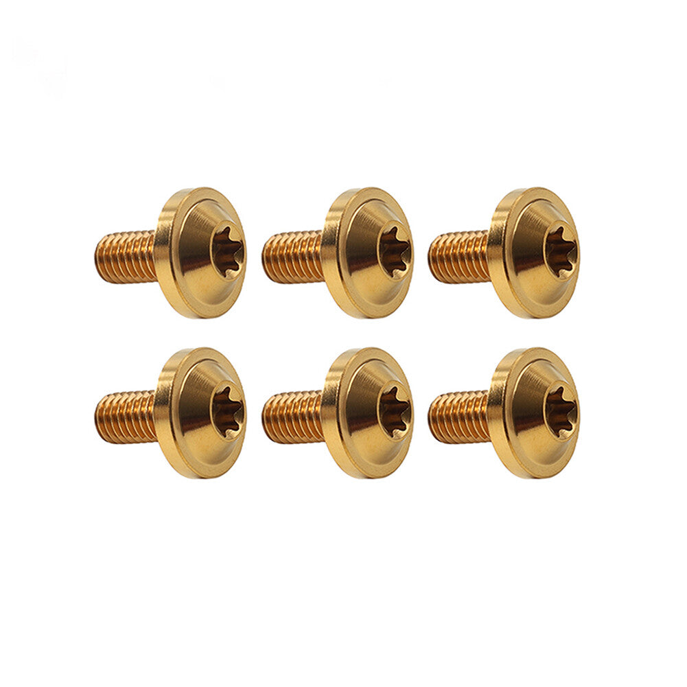 6pc Alloy Bolts Truss Torx Head Screws M6x20mm For Bike Motorcycle gold