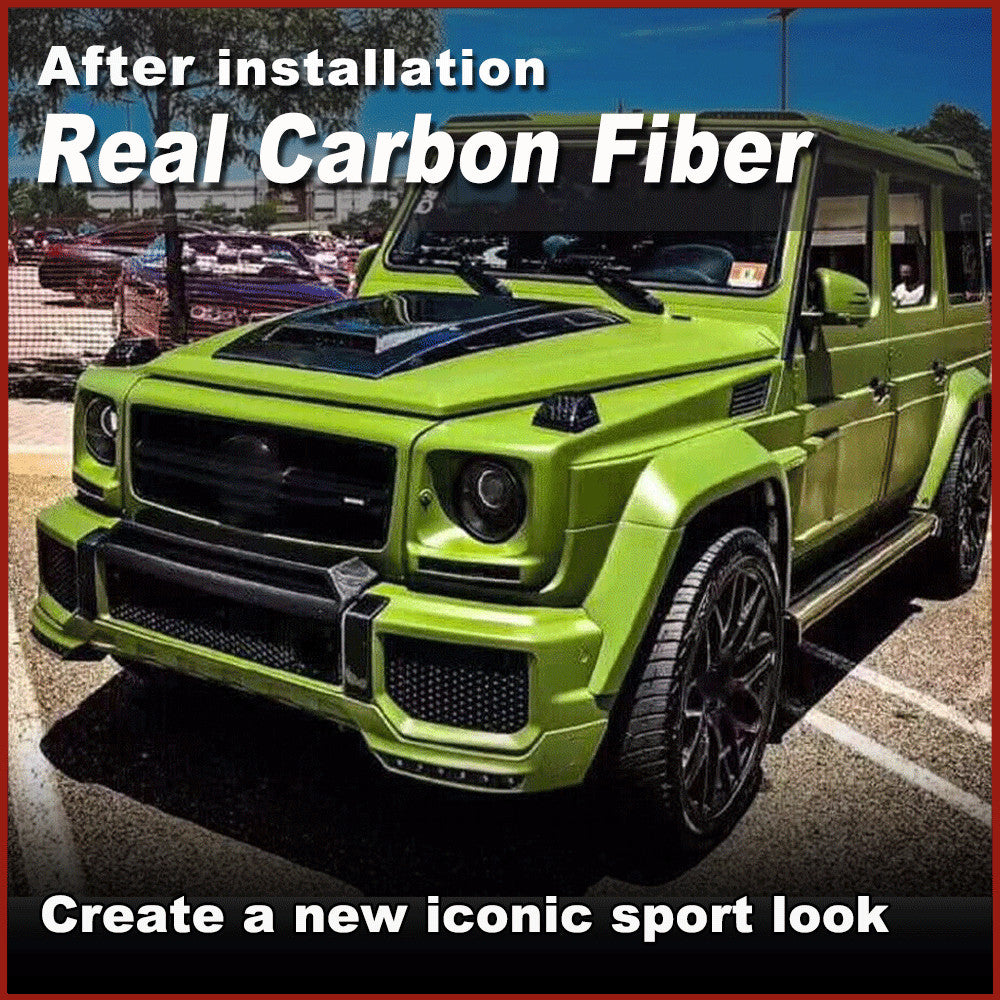 for Benz W463 W464 G63 2019UP REAL Carbon Front Bumper Upper Air Vent Scoop