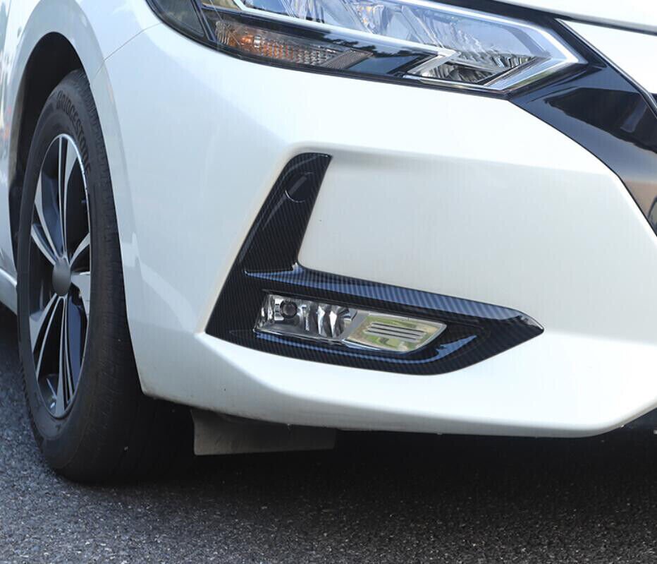 for Nissan Sentra 2020 2021 2022 Auto Pair Front Fog Light Lamp Frame Cover Trim