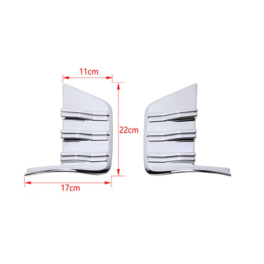 for Chevrolet Silverado 1500 2019+ Front Bumper Side Panel Decor Trim ABS Chrome