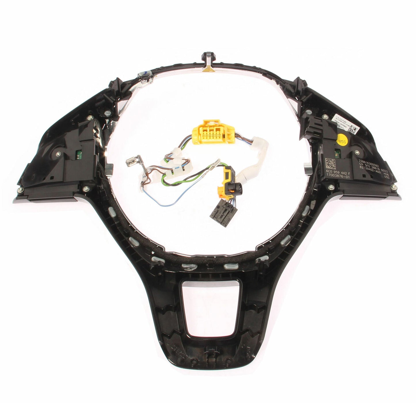 Chrome Multi-function Steering Wheel Switch Cover&Cable Kit for VW for Jetta MK6 Q