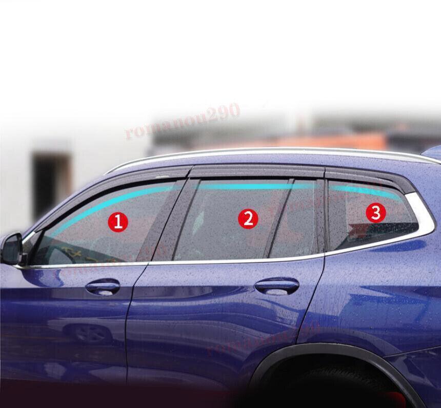 for BMW X3 2018-2024 Black Car Window Wind Visors Sun Rain Guard Vent Deflectors