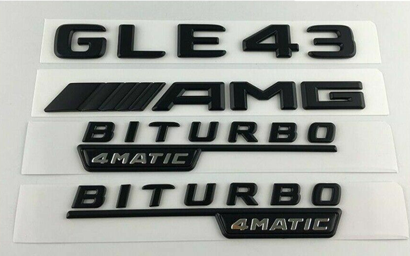 Black Trunk Badge Badge W166 C292 GLE43 AMG BITURBO 4MATIC