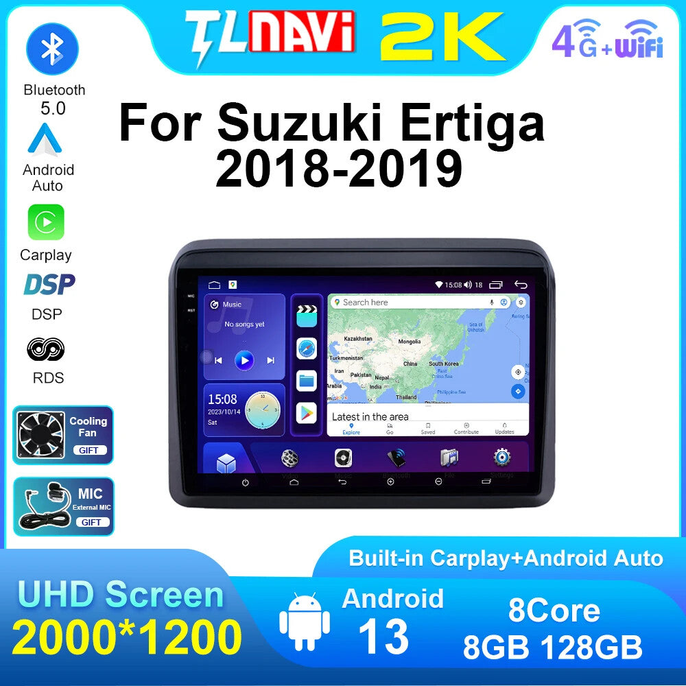 for Suzuki Ertiga Maruti 2018-2019 Android Carplay Car Radio GPS Stereo Screen
