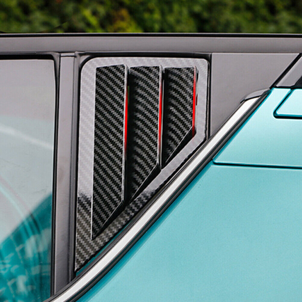 2P Carbon fiber Panel Window Side Louvers Vent trim for toyota C-HR CHR 2018-22