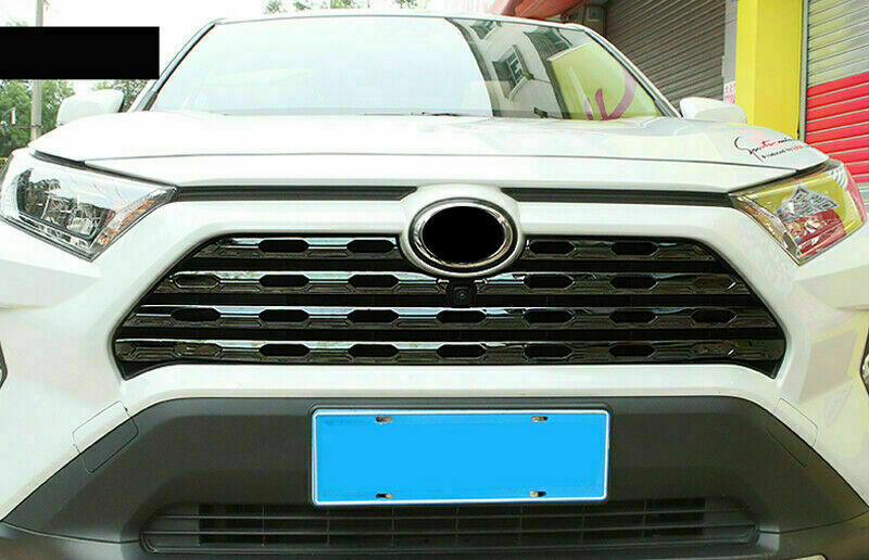 for Toyota RAV4 2019-2023 Black Front Bumper Upper Center Mesh Grille Grill Trim
