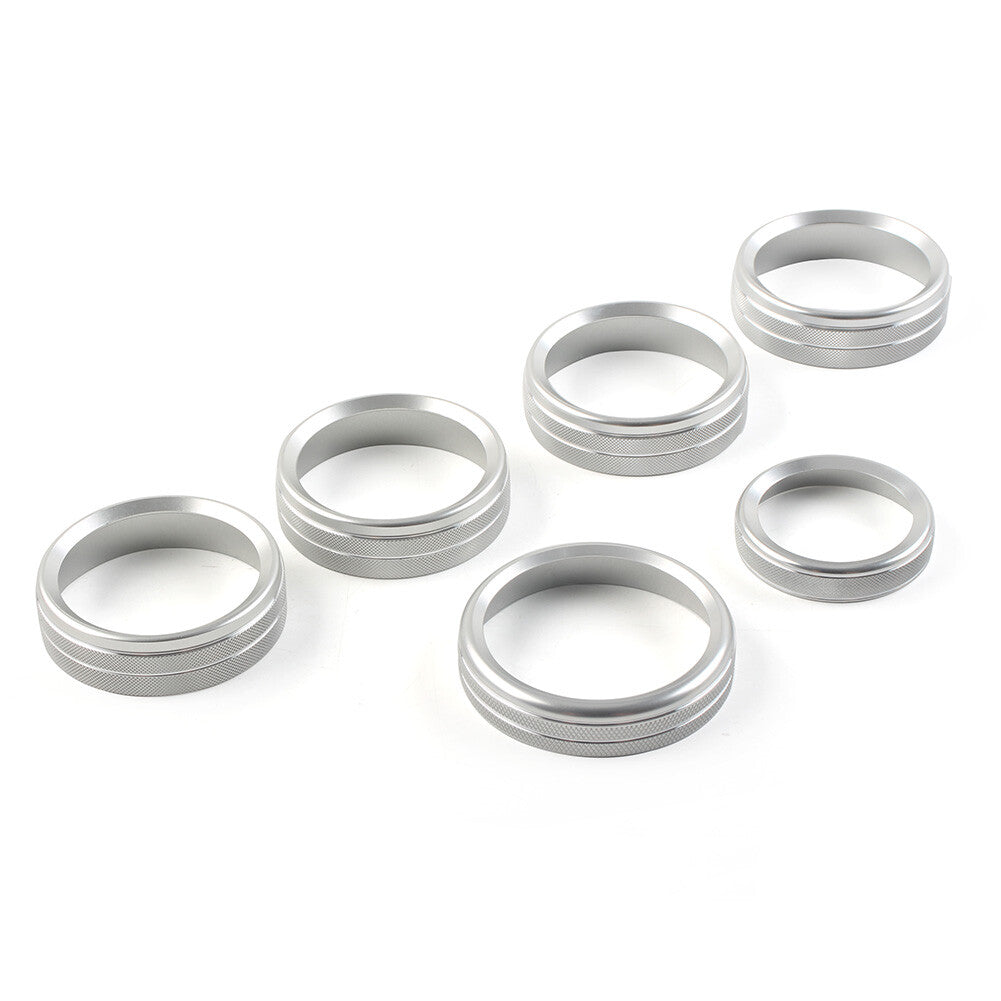 for ford F150 XLT 2015-2020 6Pcs Air Conditioner Switch CD Button Ring Knob Trim
