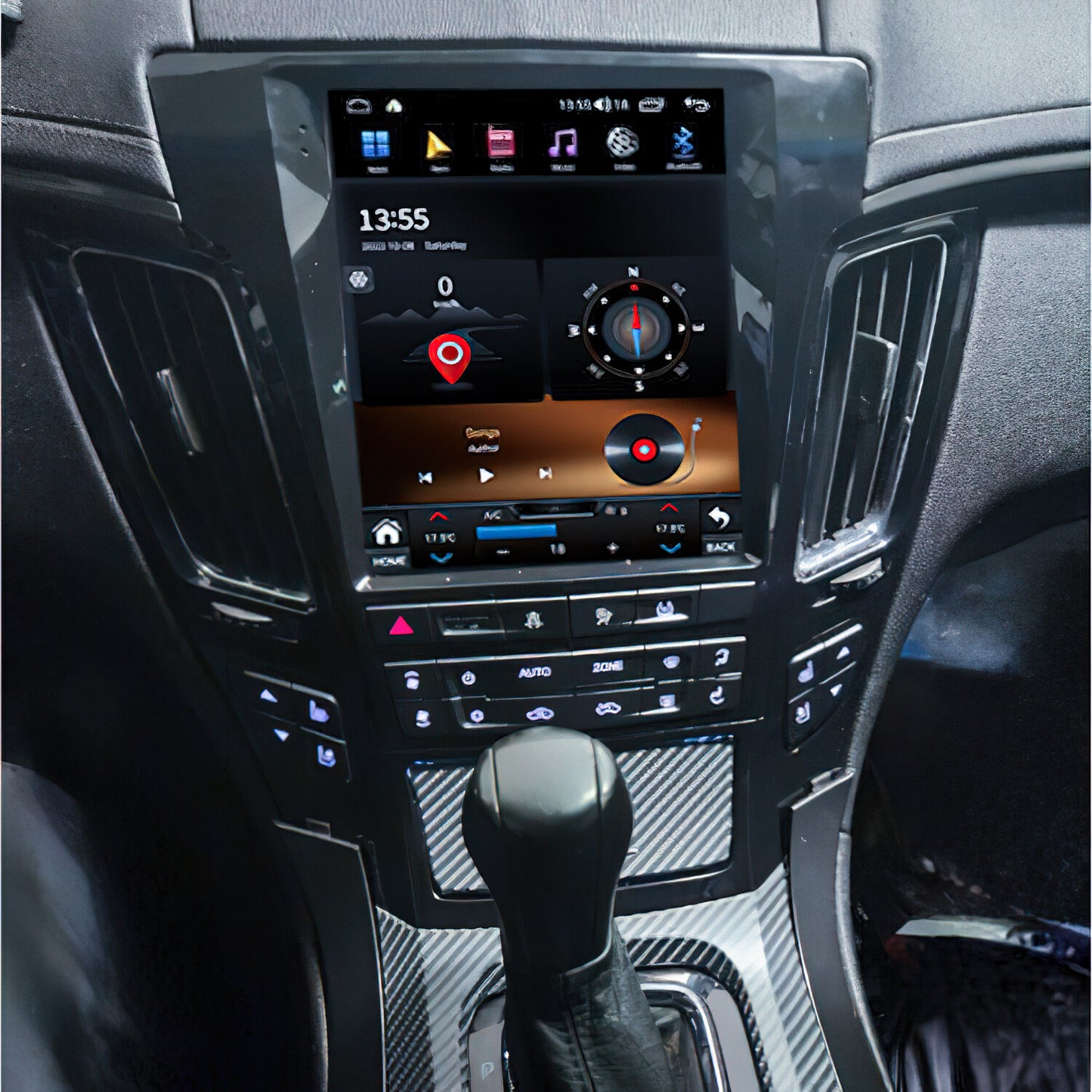 Compatible with 2007-2012 for Cadillac CTS, Android 11, CarPlay, Stereo Radio, GPS, Bluetooth.