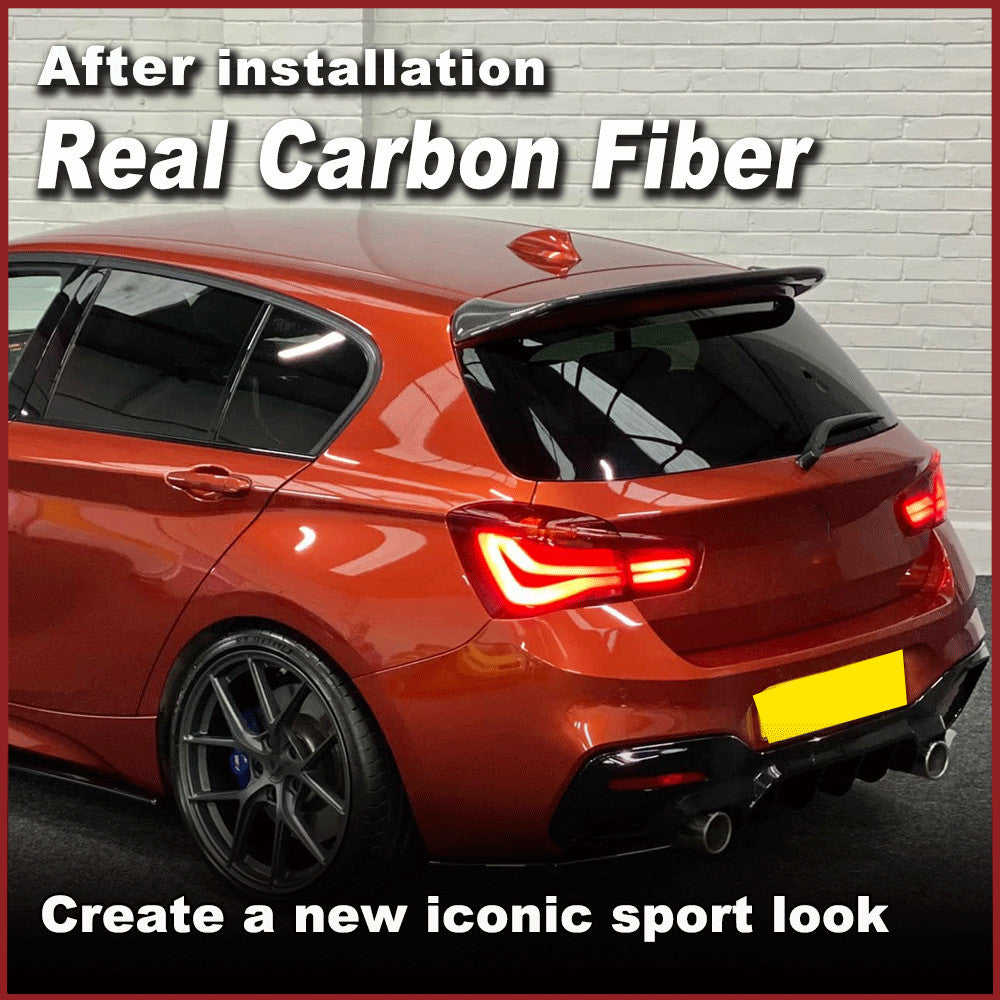 for BMW F20 F21 1Series M135i 125i 12-14 REAL Carbon Rear Roof Spoiler Wing Lip