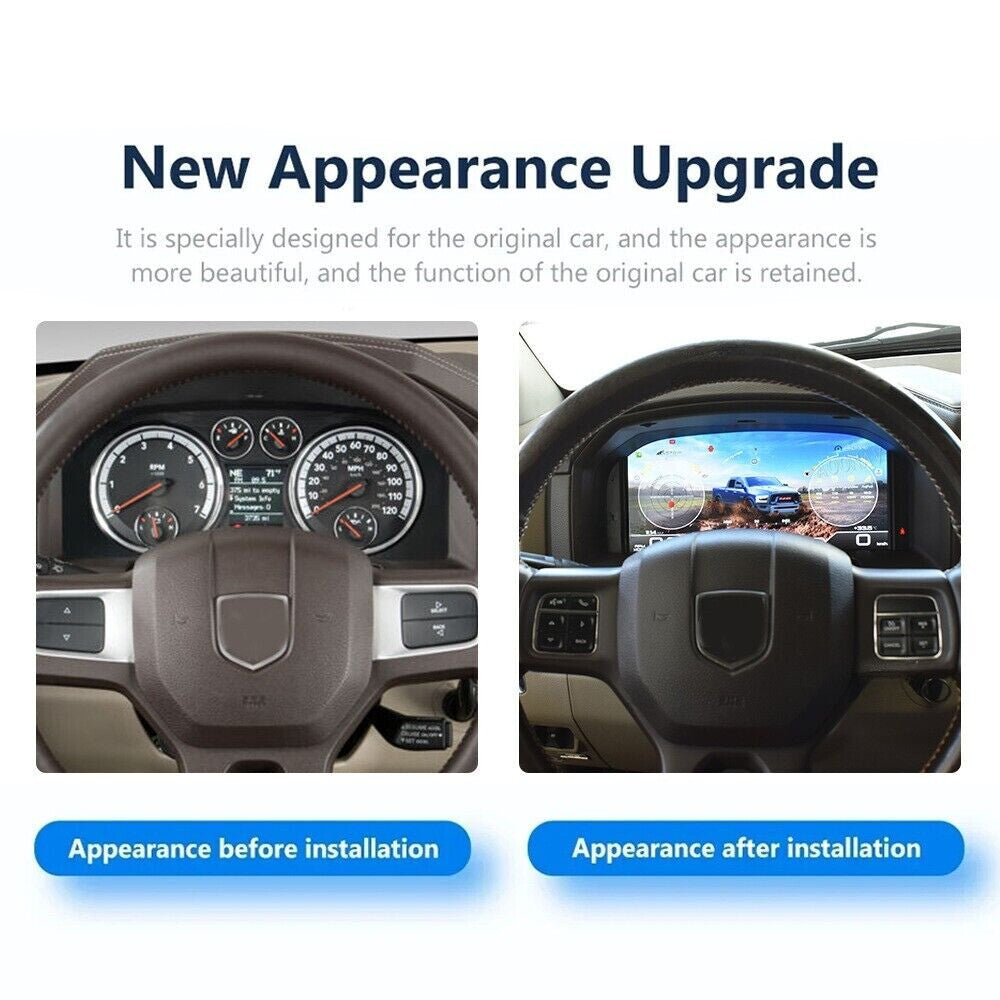 for Dodge for Ram 2008-2012 Digital LCD Instrument Cluster Speedometer Dashboard Q