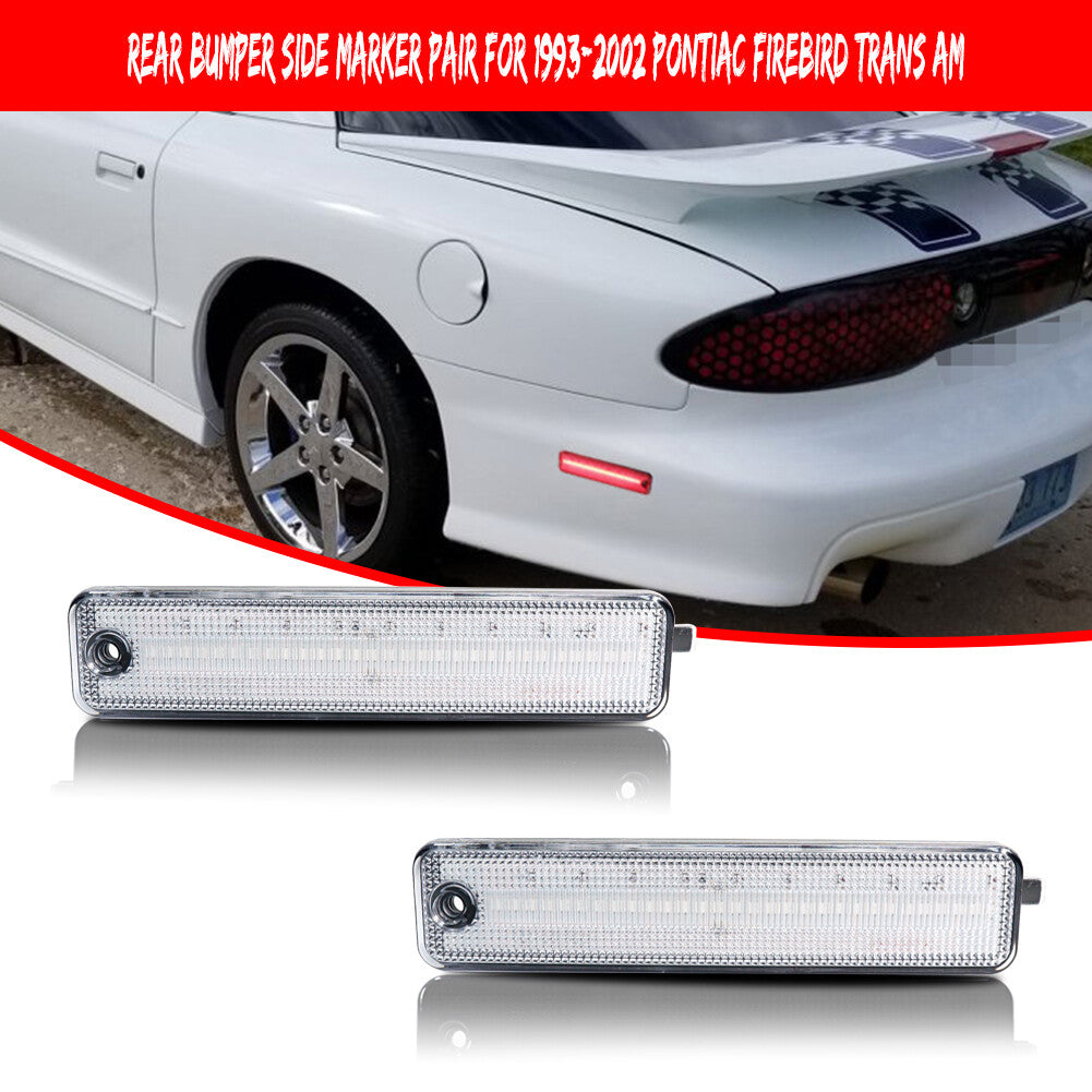 Suitable for 93-02 for Pontiac Firebird Trans AM transparent LED bumper red LED side marker light- v