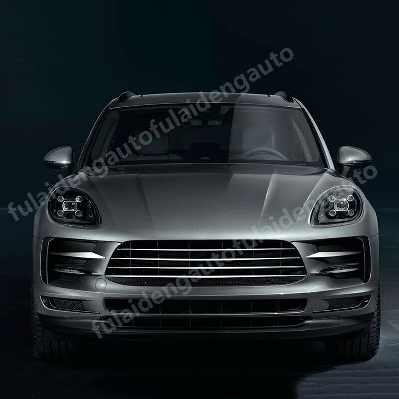 for Porsche Macan 2019-21 Chrome Stainless Front Grilles Grill Cover Trim Strips