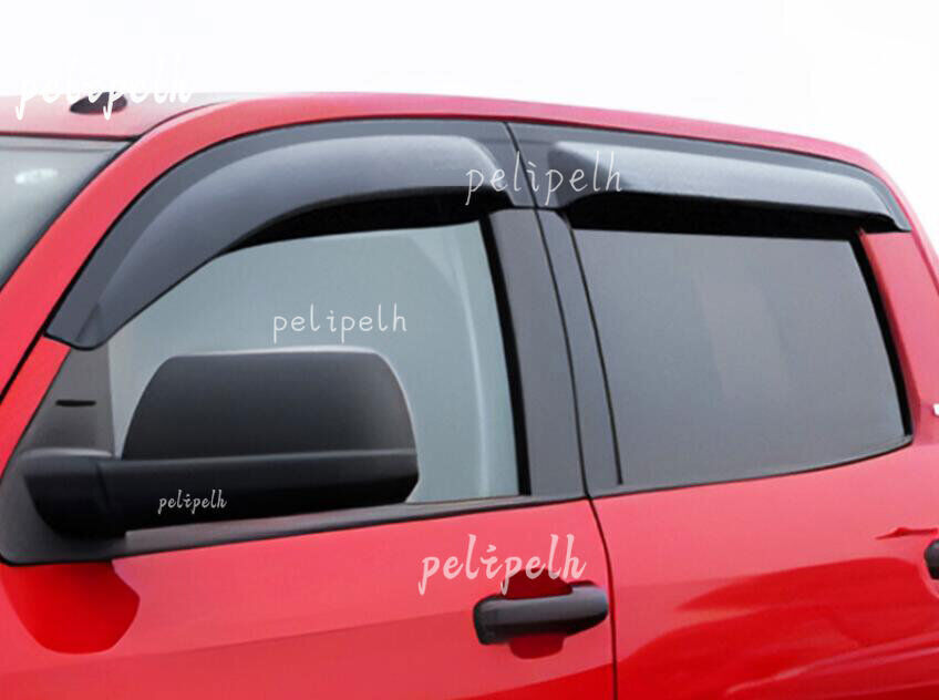 for Toyota Tundra 2022-2024 Black Window Wind Visors Rain Guard Vent Deflectors