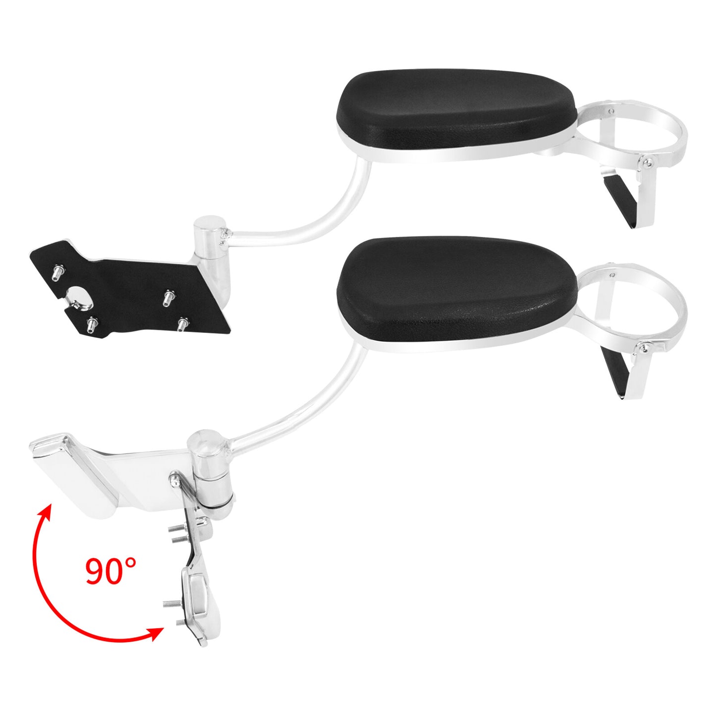 Rear Adjustable Passenger Armrests with Cup Holder Fits Fot for Honda GL1800 2001-17