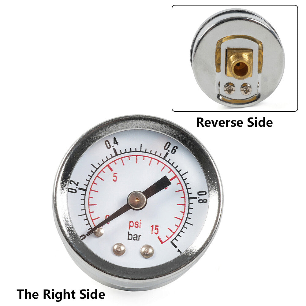 Carburetor Fuel Pressure Regulator Gauge For Holley 12-803 2 Port 4 1/2 to 9 PSI