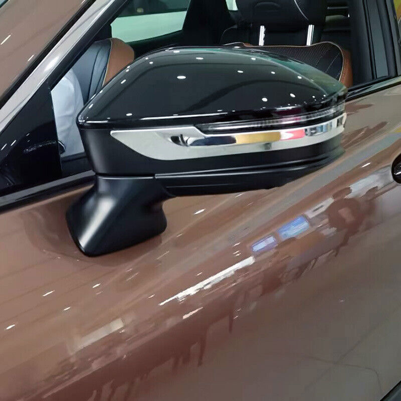 for Toyota Crown 2023-2024 Chrome ABS Side Door Mirror Strip Cover Molding Trims
